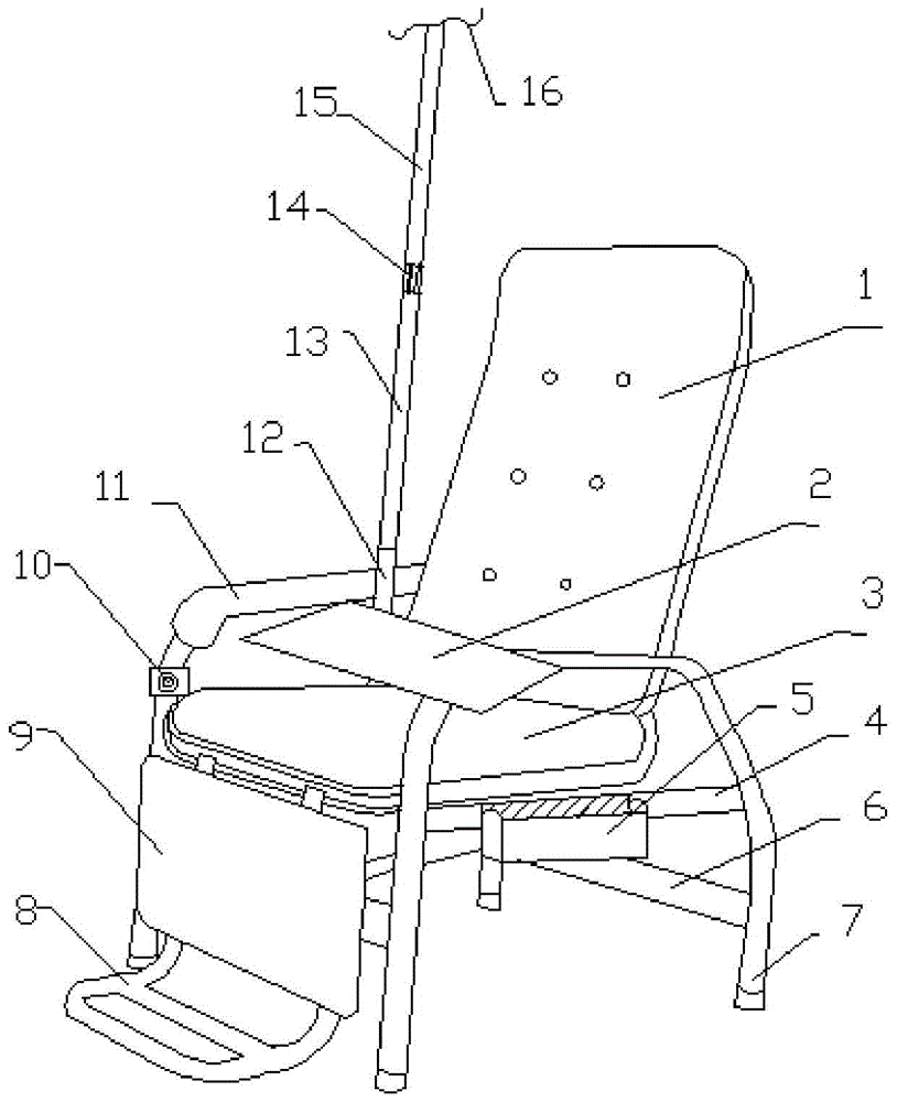 一種新型輸液椅的制作方法附圖