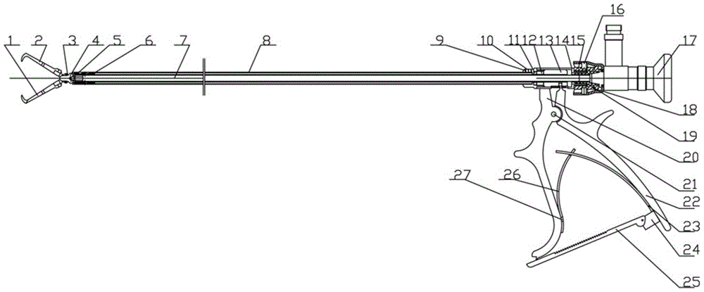 帶內(nèi)窺鏡的光學(xué)異物抓鉗的制作方法附圖