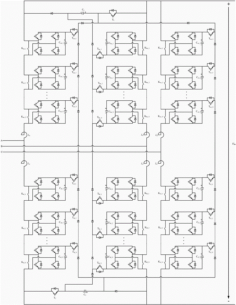 基于等式約束的輔助電容集中式全橋mmc自均壓拓?fù)涞闹谱鞣椒ǜ綀D