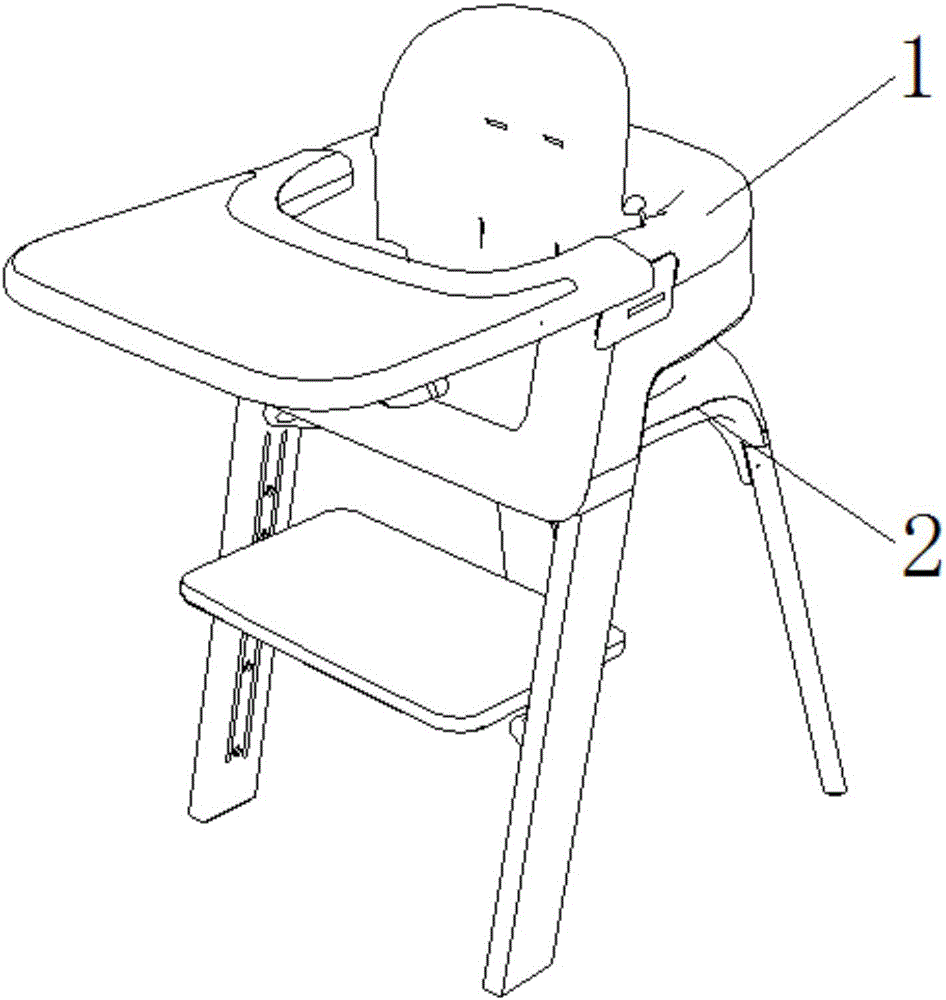 一種多功能成長型餐椅的制作方法附圖