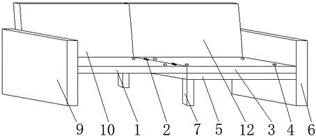 一種可調(diào)寬度的沙發(fā)的制作方法附圖