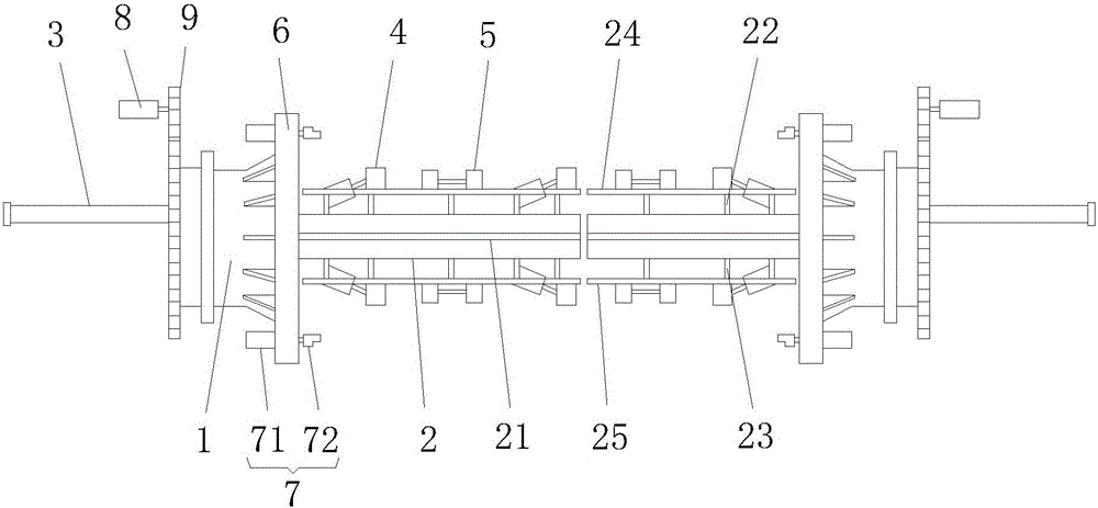 標(biāo)準(zhǔn)節(jié)自動(dòng)焊接生產(chǎn)線的伸縮式夾持機(jī)構(gòu)的制作方法附圖