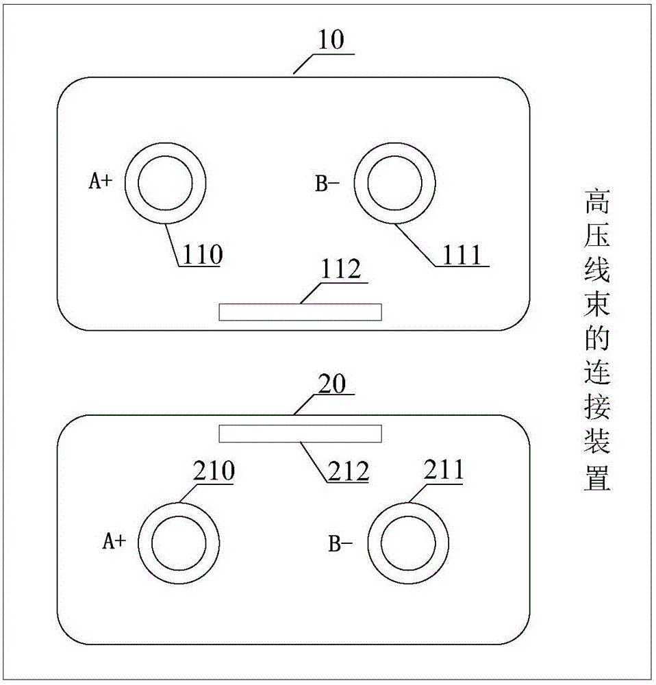 高壓線束的連接裝置、高壓系統(tǒng)及電動(dòng)汽車的制作方法附圖