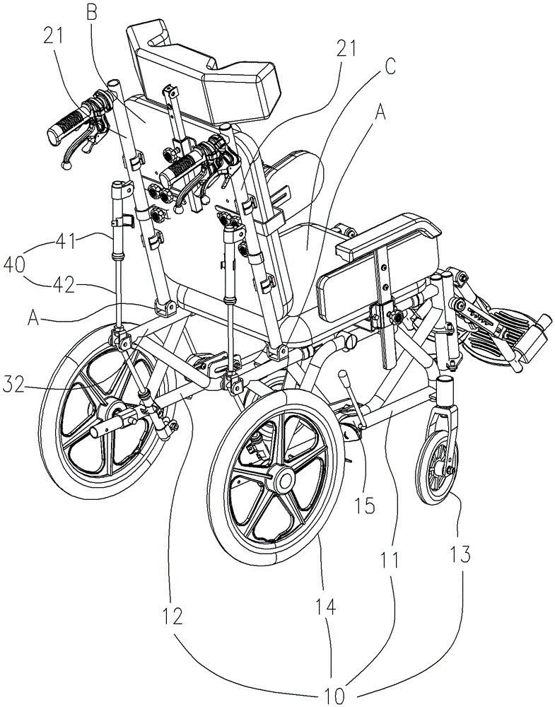 一種腦癱輪椅車的制作方法附圖