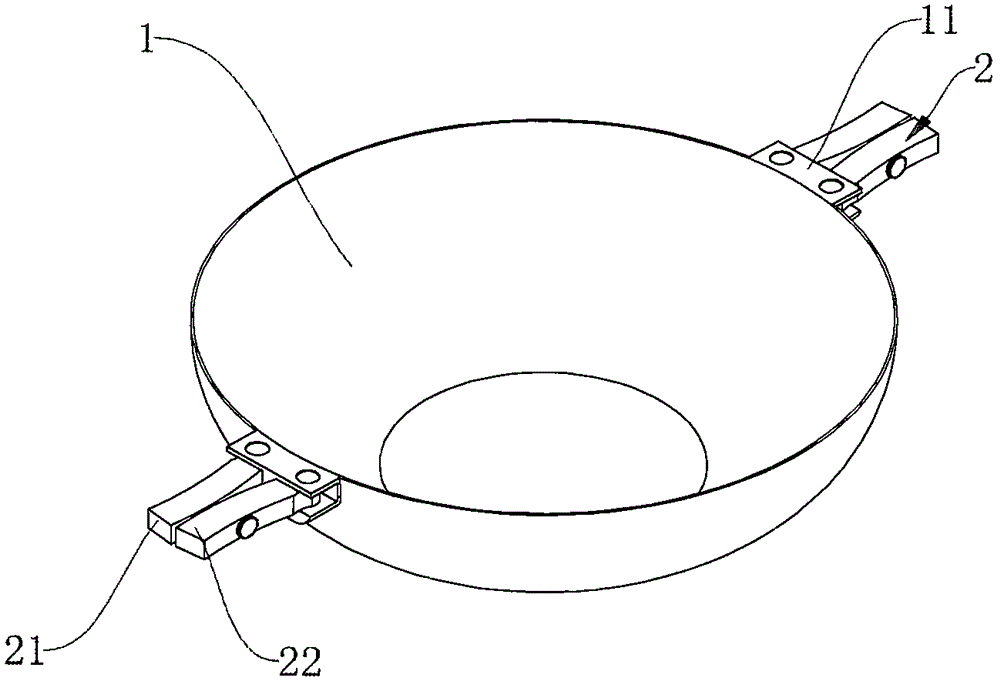 一種鍋耳可轉(zhuǎn)動(dòng)的鍋的制作方法附圖