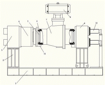 氣動(dòng)與電動(dòng)協(xié)作驅(qū)動(dòng)的閥門(mén)試驗(yàn)臺(tái)的制作方法附圖