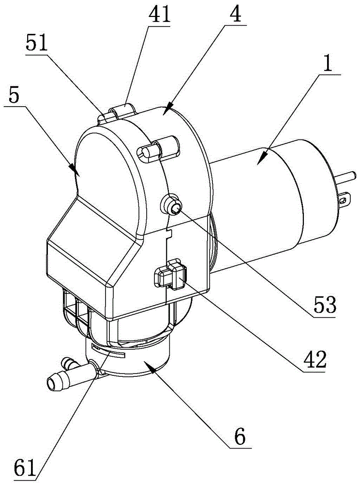 一種無螺釘充氣泵機芯的制作方法附圖