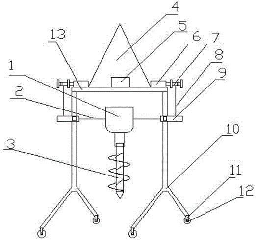 可更換鉆頭的太陽(yáng)能植樹(shù)挖穴裝置的制造方法附圖