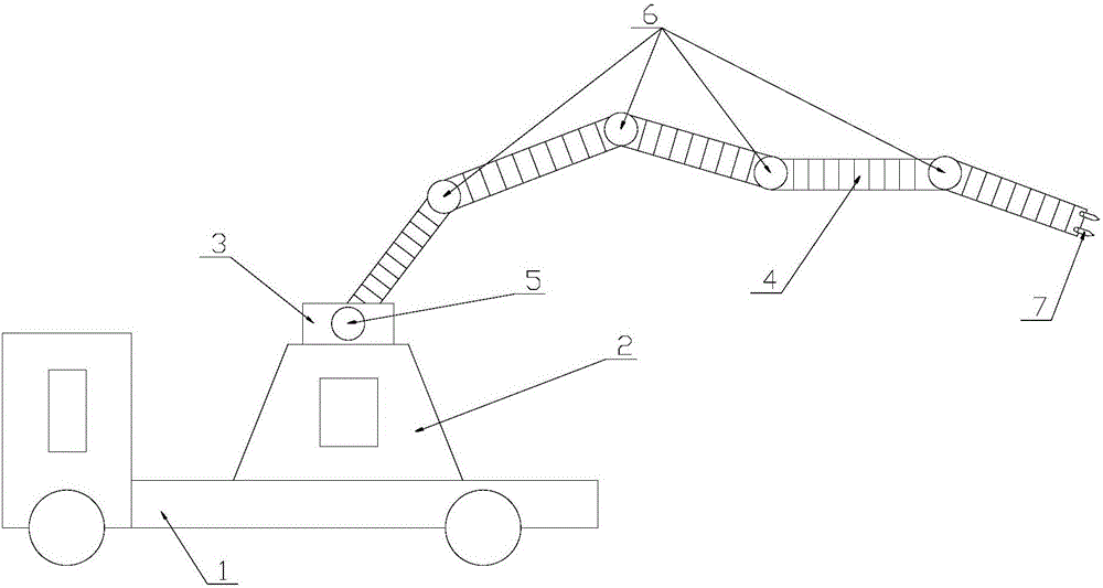 一種跨路管線支架車的制作方法附圖