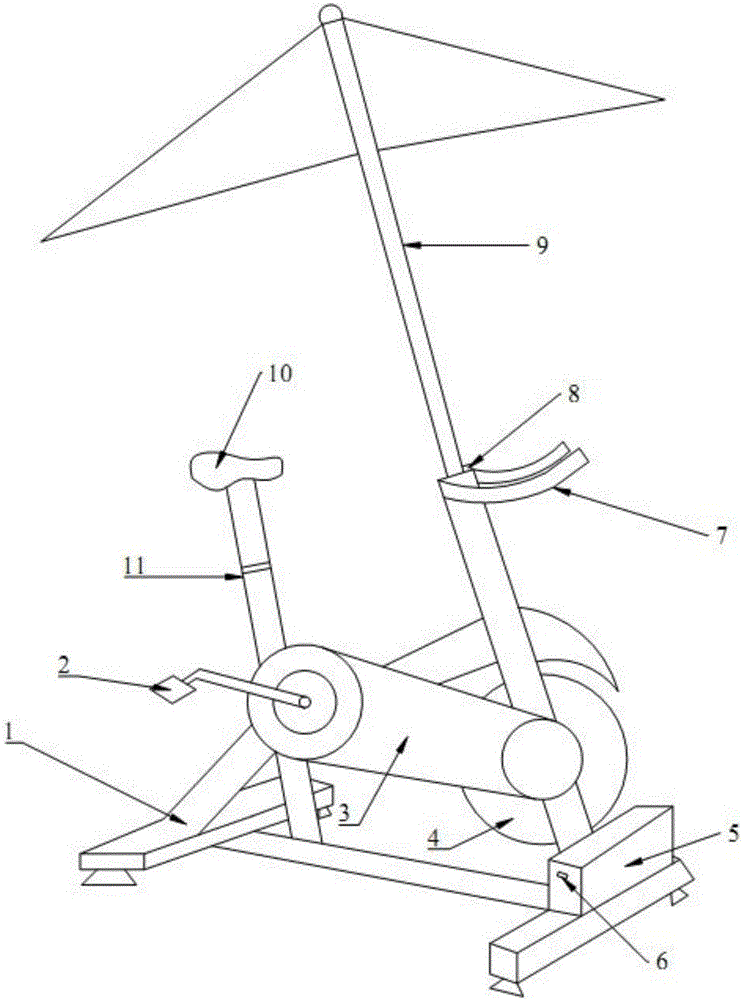 一種普及型動(dòng)感單車的制作方法附圖