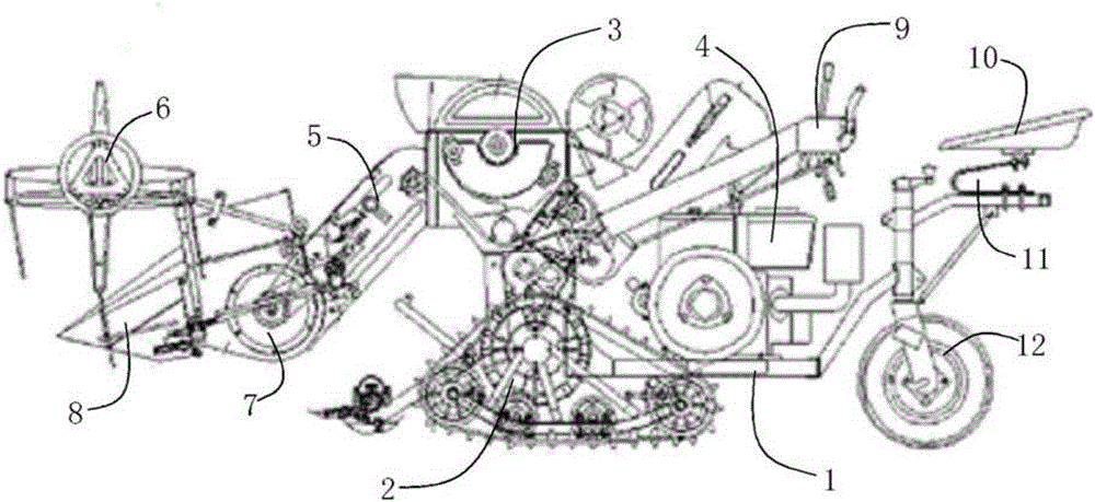 一種小型聯(lián)合收割機(jī)的制作方法附圖