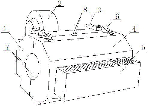 一種輸料管可拆卸式加熱防護(hù)熔化結(jié)構(gòu)的制作方法附圖