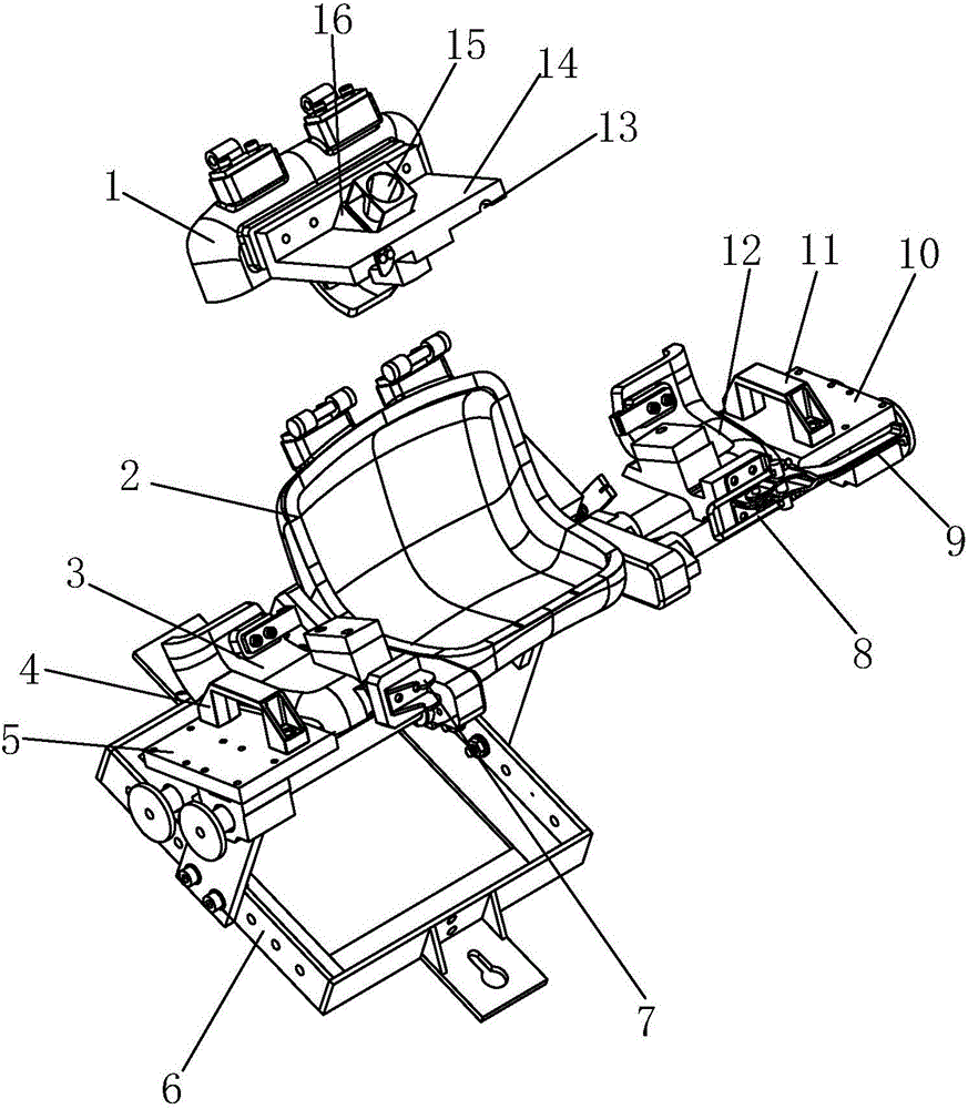 一種汽車頭枕安裝定型模具的制作方法附圖