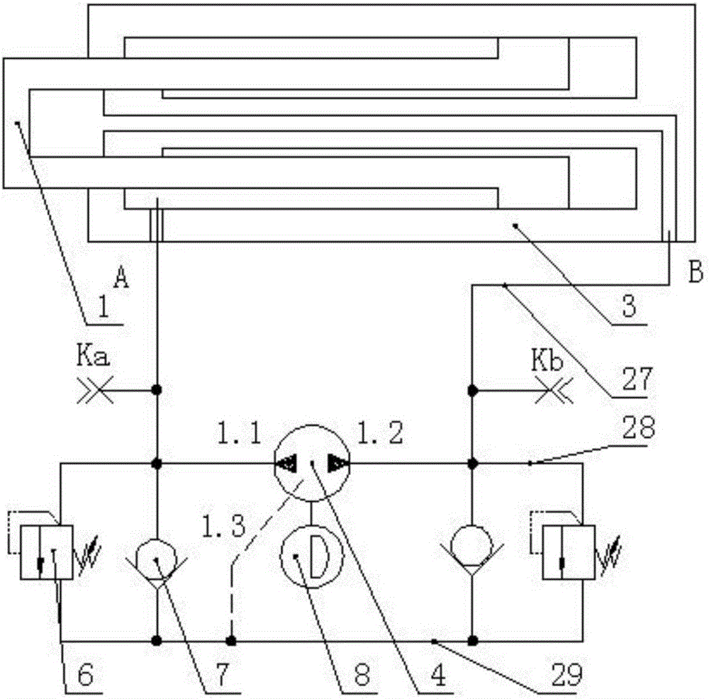 一種自循環(huán)單出桿雙作用等速數(shù)字電動液壓缸的制作方法附圖