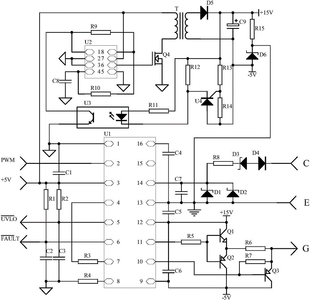 一種h橋全功能igbt隔離驅動控制模塊的制作方法附圖