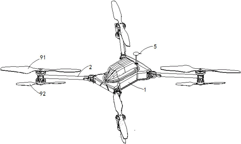 應(yīng)用于無人機(jī)的雙槳結(jié)構(gòu)的制作方法附圖