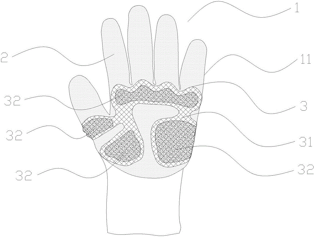 掌心防護(hù)手套的制作方法附圖